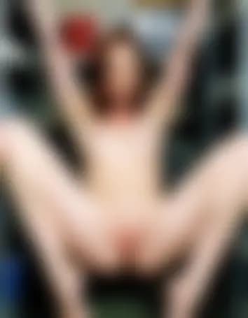 Evelyn fingered herself in a cluttered storage closet.