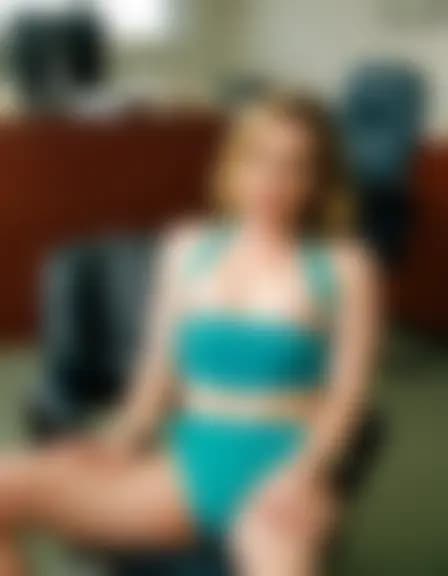 Zoe in a small office, privacy window