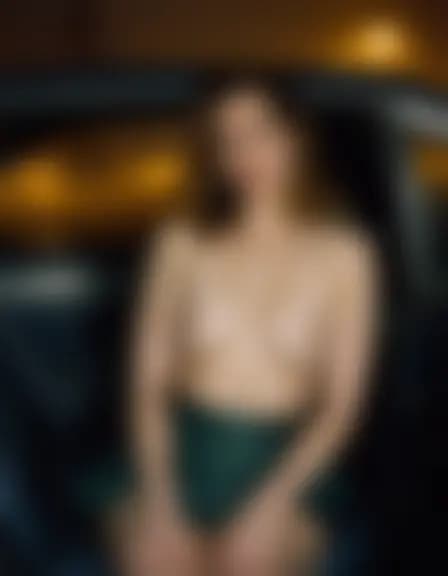 Samantha in a secluded lot, fog, streetlight.